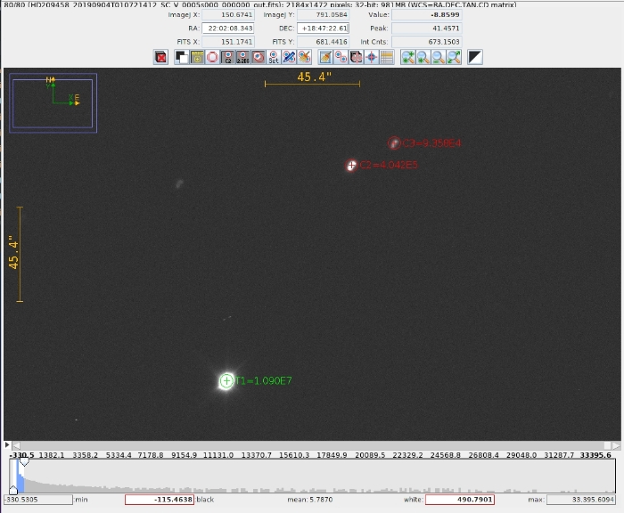 Chart - HD 209458, JD 2458730.49426