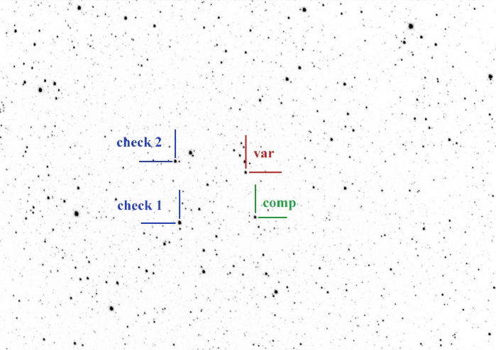 Chart - V2545 Cyg, JD 2460631.21311