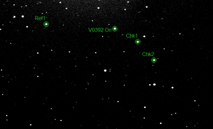Chart - V0392 Ori, JD 2460630.58424