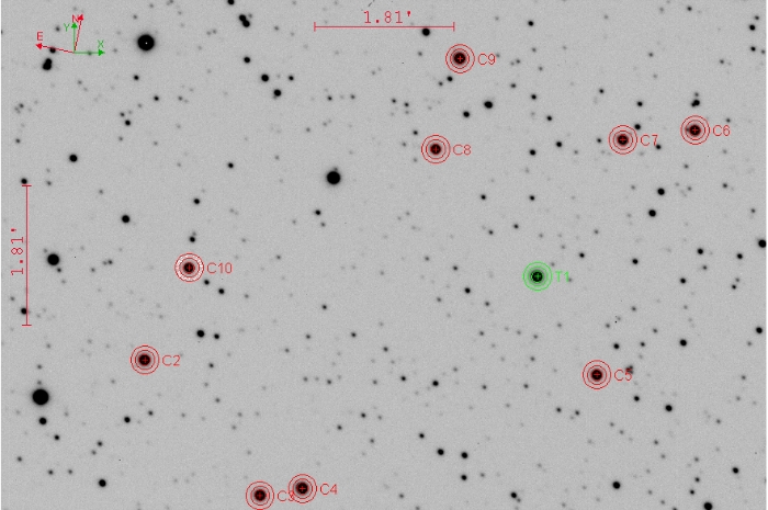 Chart - HAT-P-23, JD 2460522.44283
