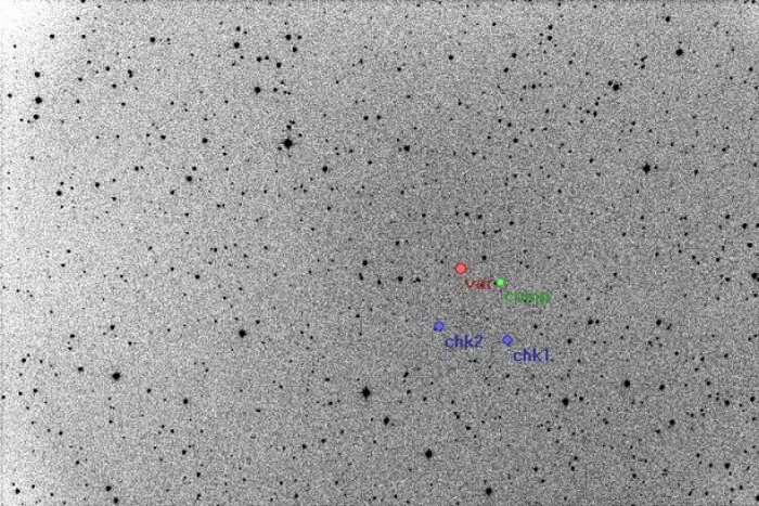 Chart - V0389 Cas, JD 2454706.30286