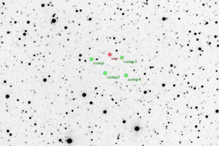 Chart - V0389 Cas, JD 2455059.43309