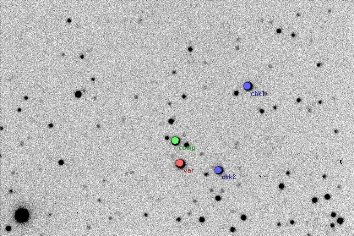 Chart - V0799 Cas, JD 2455156.44729