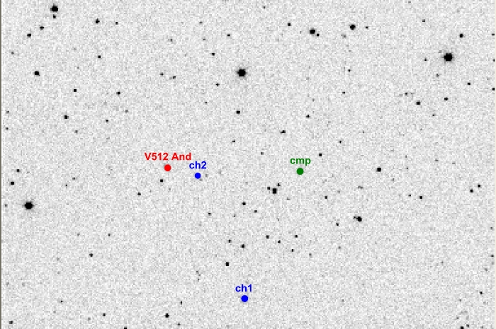 Chart - V0512 And, JD 2455829.40145