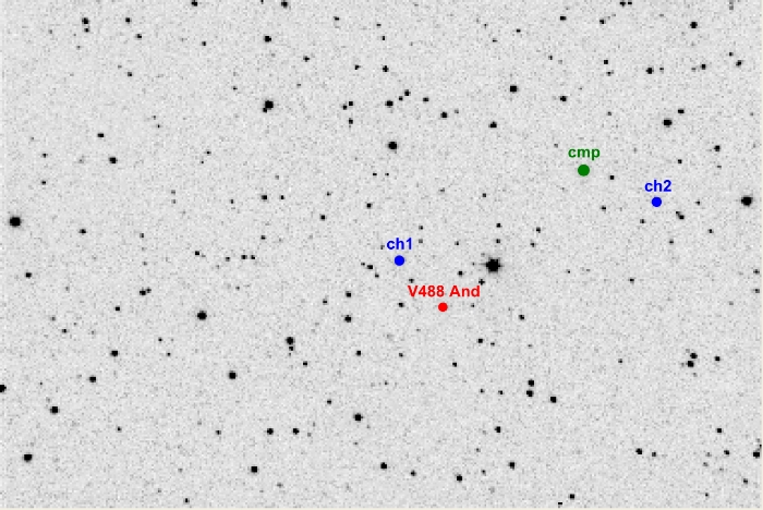 Chart - V0488 And, JD 2455836.45221