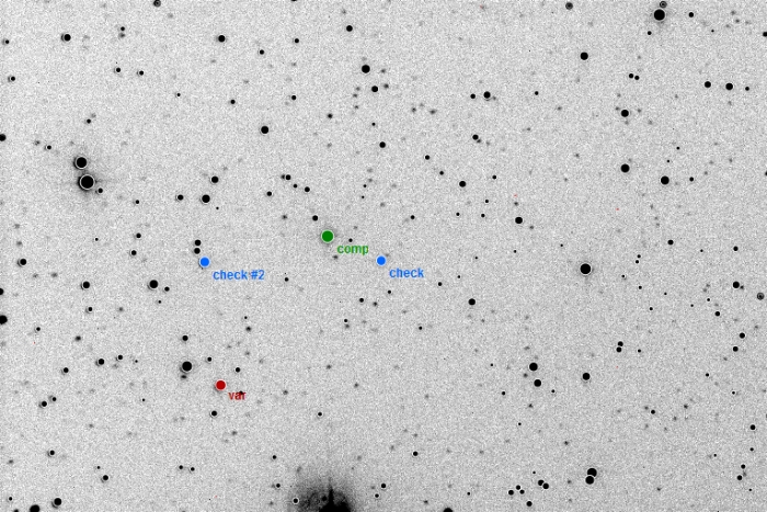 Chart - V0881 Per, JD 2456155.40221