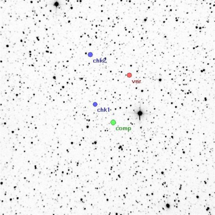 Chart - V0961 Cas, JD 2456155.43754