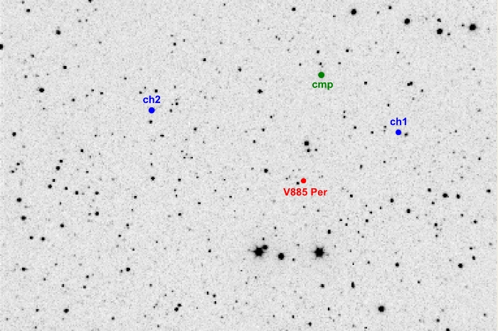 Chart - V0885 Per, JD 2456175.35737