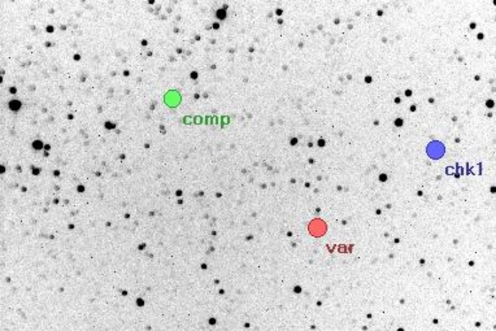Chart - V0736 Cep, JD 2456218.36307