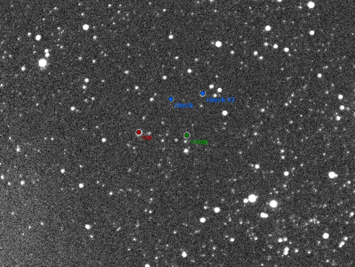 Chart - V0736 Cep, JD 2456252.25921