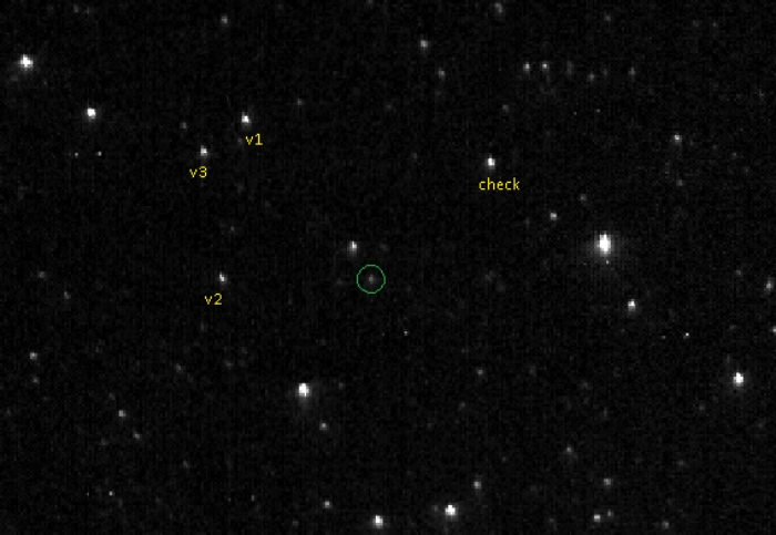 Graphique - W UMa, JD 2458549.32567