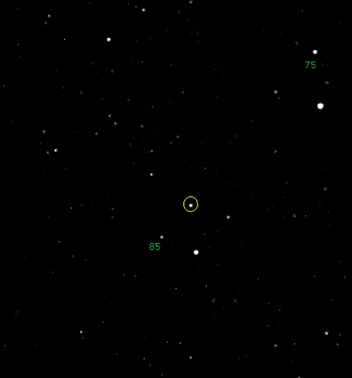 Graphique - W UMa, JD 2458591.28382