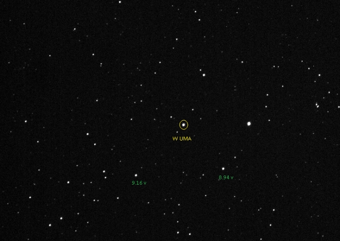 Graphique - W UMa, JD 2459703.33907