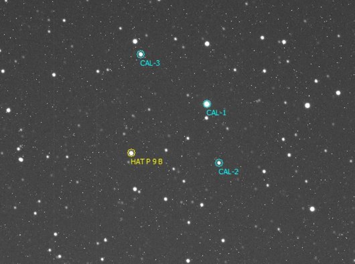 Graphique - HAT-P-9, JD 2460694.30593