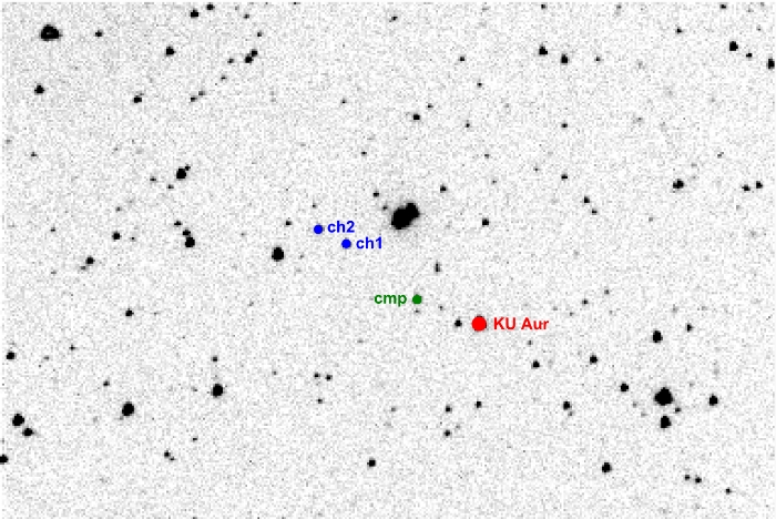 Graphique - KU Aur, JD 2453992.48199