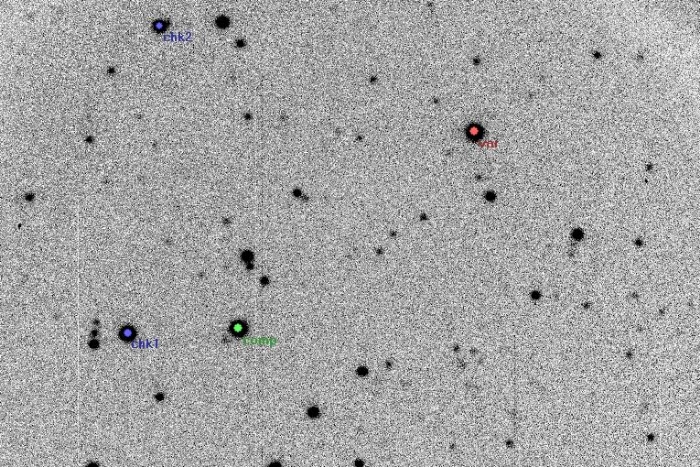 Graphique - AH Aur, JD 2455155.42756