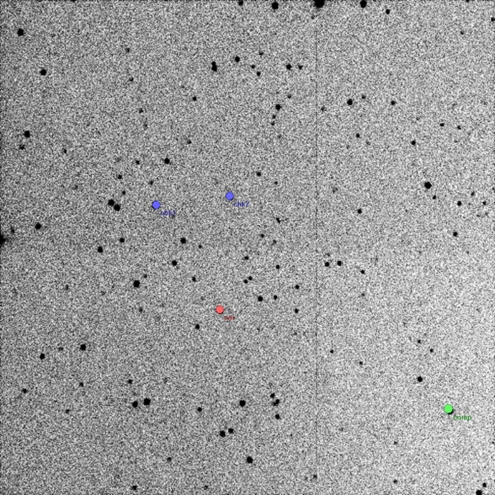 Graphique - DL CVn, JD 2455292.32499