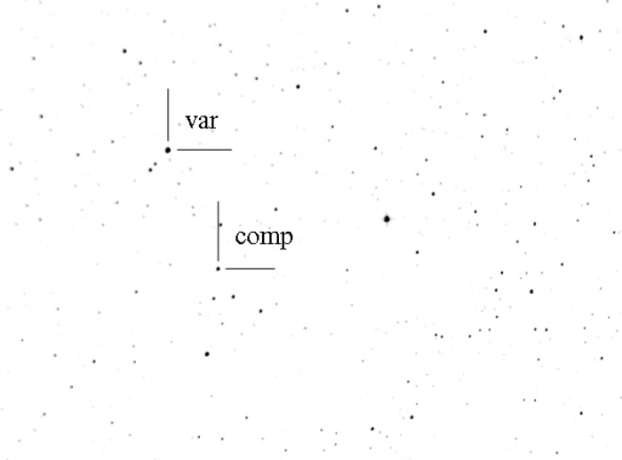 Graphique - GO Cyg, JD 2454001.25523