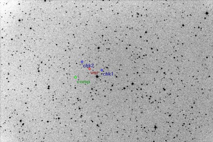 Graphique - AV CMi, JD 2454893.29449