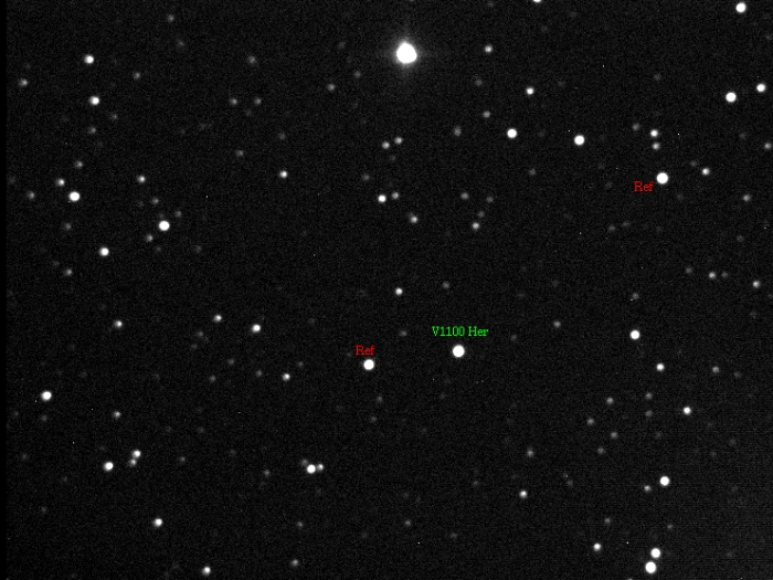 Graphique - V1100 Her, JD 2455394.33140
