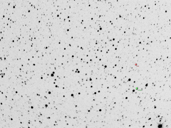 Graphique - V1106 Her, JD 2455707.34218