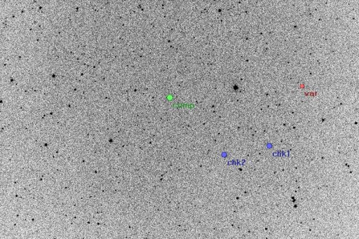 Graphique - V1333 Cas, JD 2455815.36823