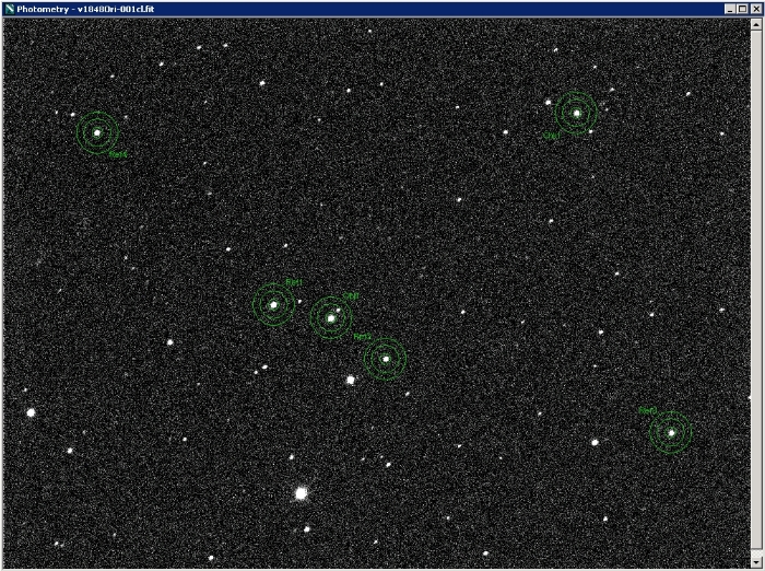 Graphique - V1848 Ori, JD 2455904.64227