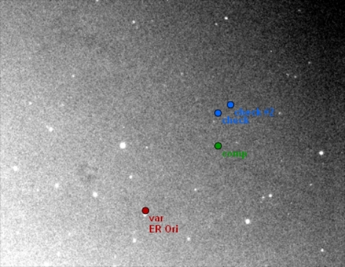 Graphique - ER Ori, JD 2456556.59230