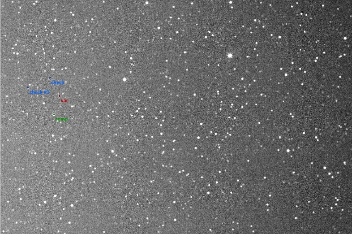 Graphique - W UMa, JD 2457198.37683