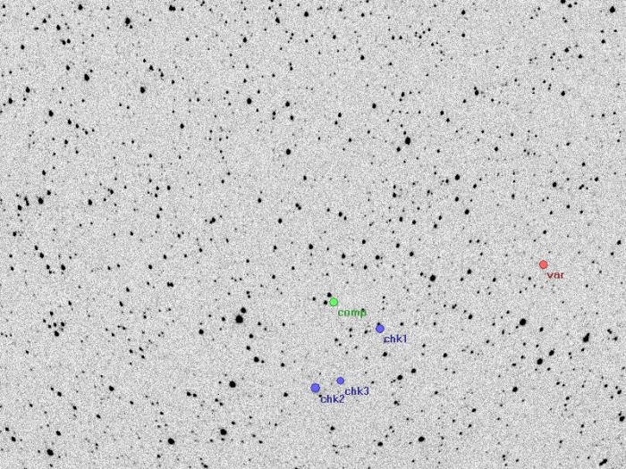 Graphique - V1106 Her, JD 2457569.35071