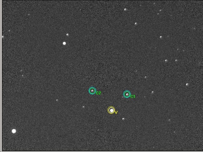 Graphique - W UMa, JD 2457706.23743