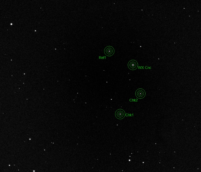 Graphique - WX Cnc, JD 2458946.30369
