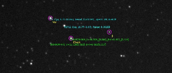 Graphique - CG Cyg, JD 2459557.29856