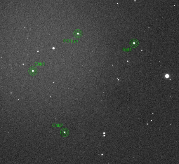 Graphique - FO Lyn, JD 2459648.41820