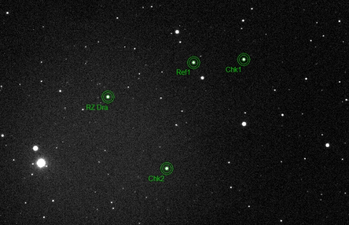 Graphique - RZ Dra, JD 2460224.26324