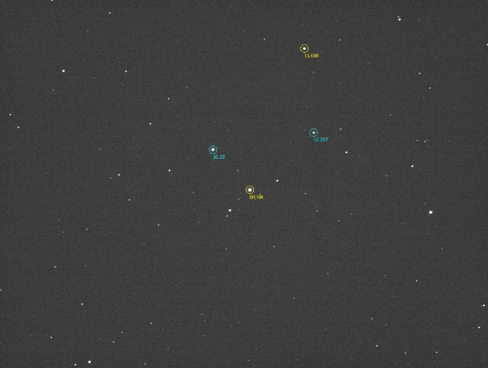 Graphique - BH Vir, JD 2460409.32663