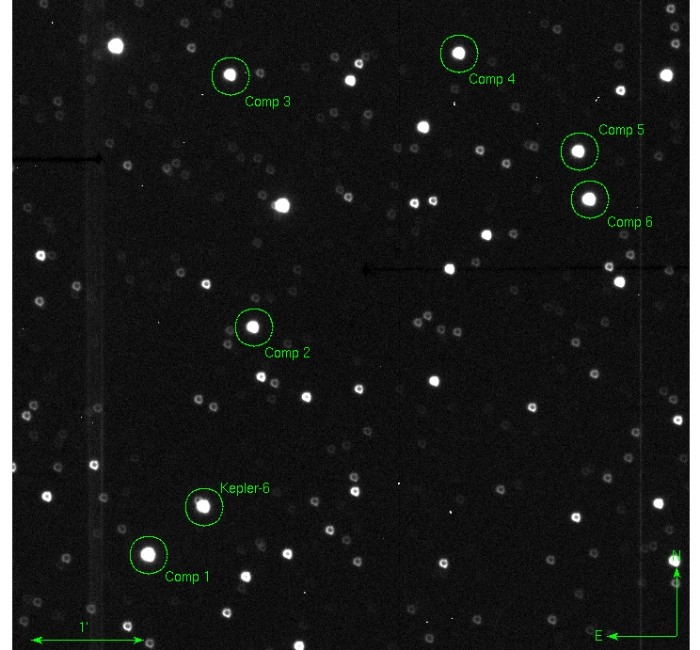 Graphique - Kepler-6, JD 2455436.37007