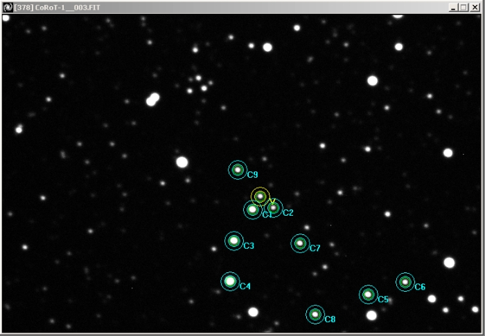 Graphique - CoRoT-1, JD 2455912.75559