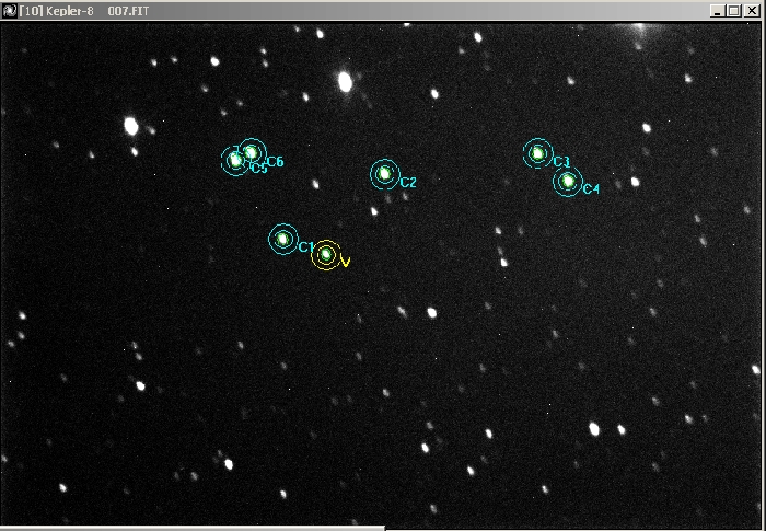 Graphique - Kepler-8, JD 2456094.69537