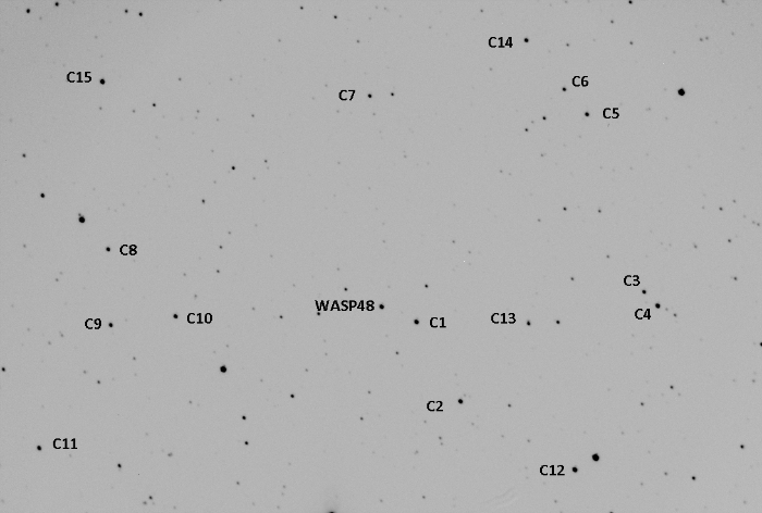 Graphique - WASP-48, JD 2457173.69490