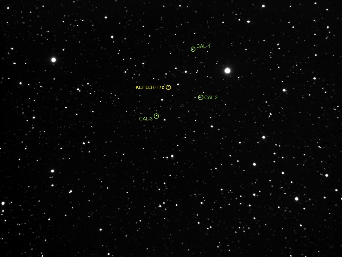 Graphique - Kepler-17, JD 2458078.30174
