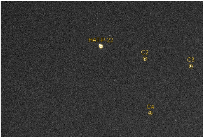 Graphique - HAT-P-22, JD 2458556.73800