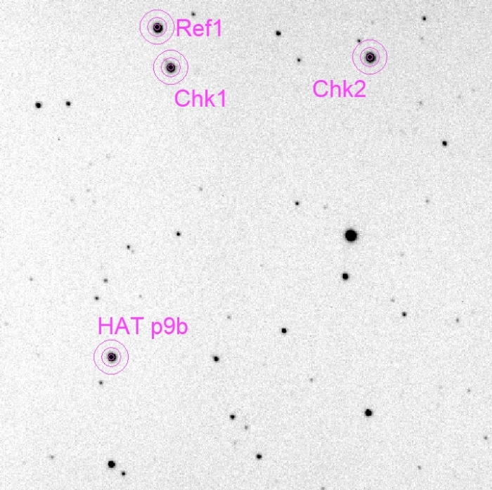 Graphique - HAT-P-9, JD 2458901.55826