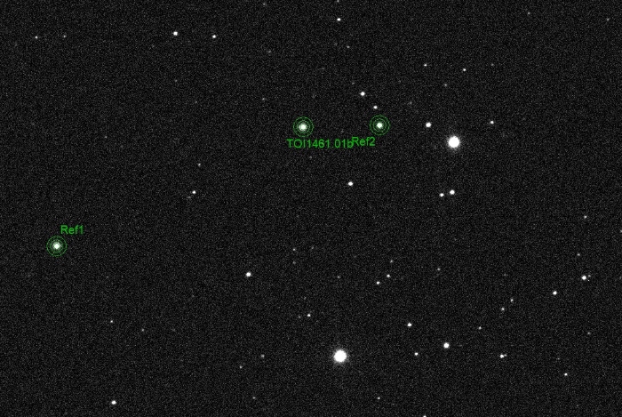 Graphique - TOI 1461.01, JD 2460155.43635