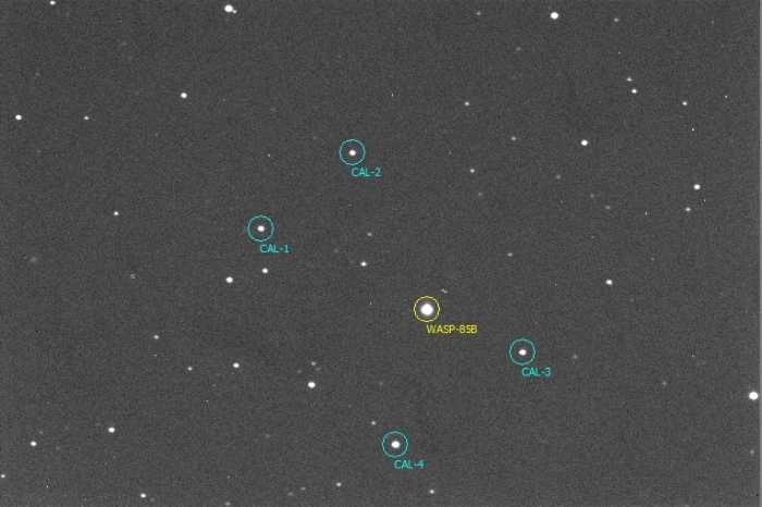 Graphique - WASP-85 A, JD 2457503.35360