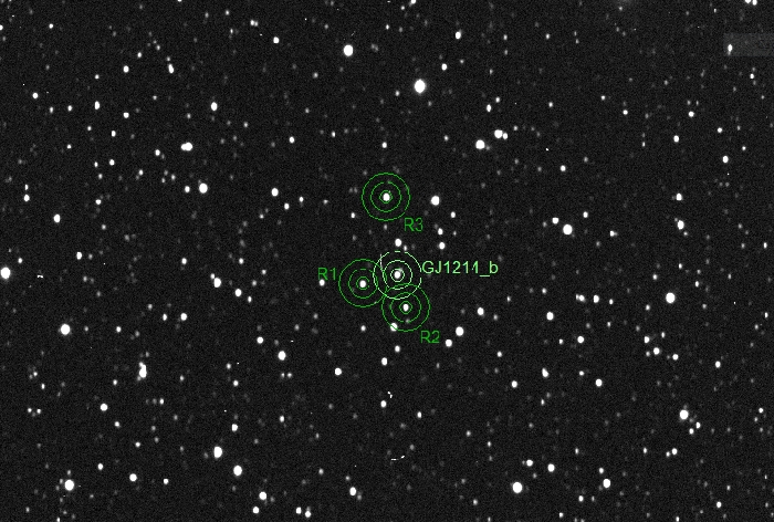 Graphique - GJ 1214, JD 2457166.41862