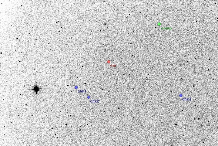 Graphique - V0527 And, JD 2455833.40122