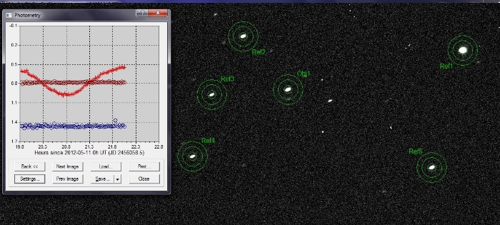 Graphique - V0551 Dra, JD 2456059.32662