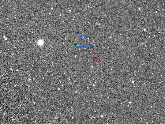 Graphique - V0527 And, JD 2456189.28284