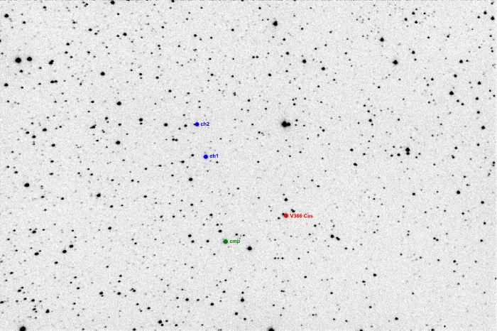 チャート - V0366 Cas, JD 2456865.37160